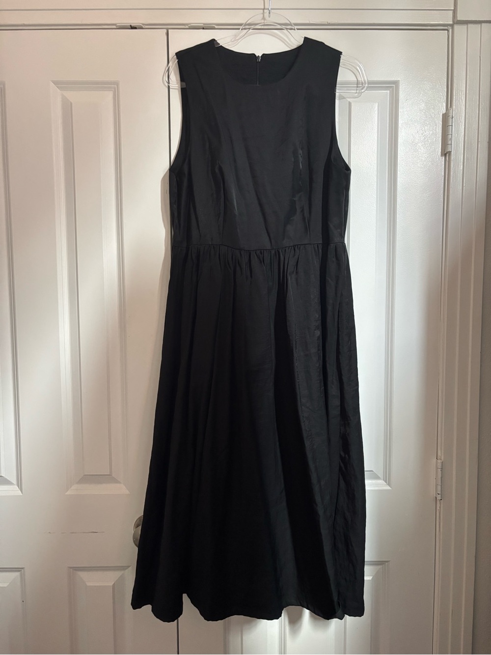 H&M black midi dress sz L